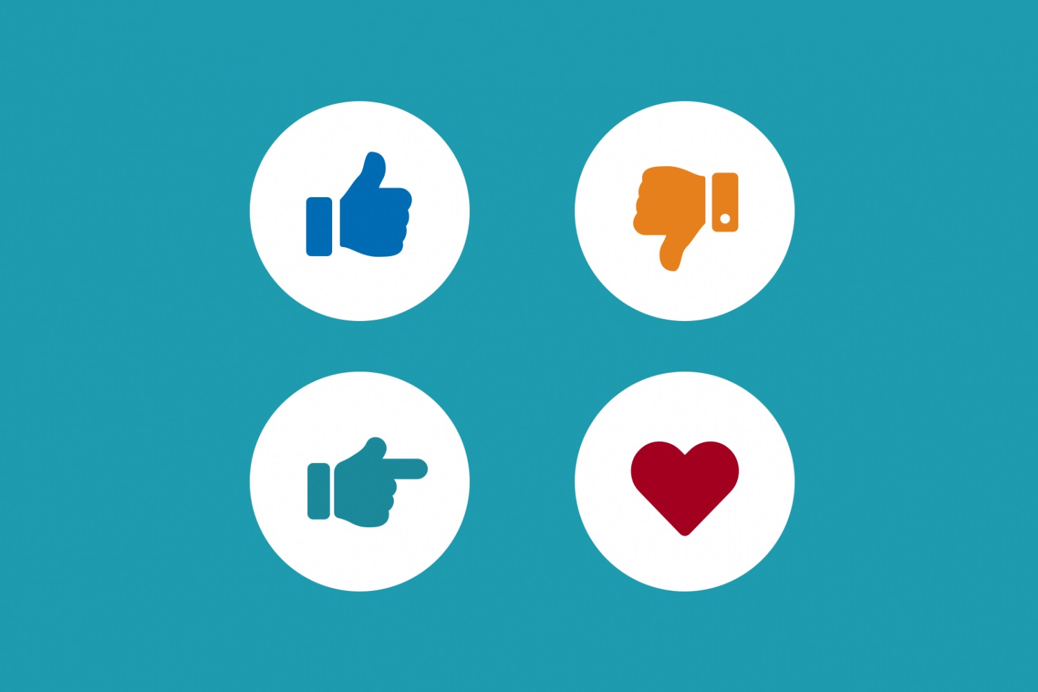 Feedback icons of thumbs up and thumbs down